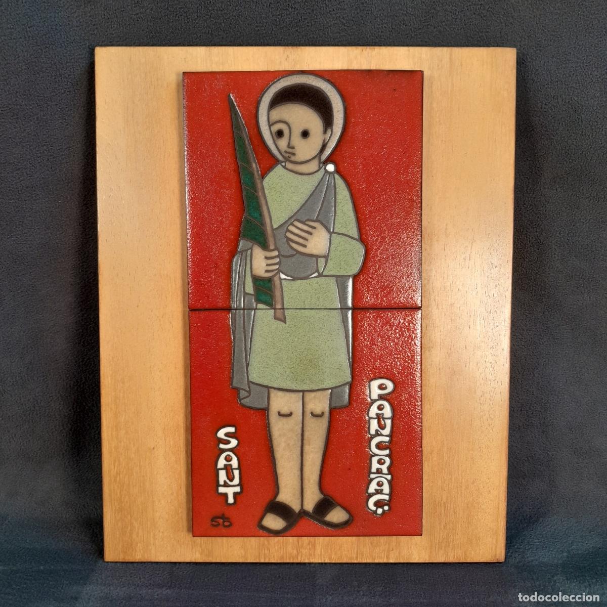 Arte: REPRESENTACI&Oacute;N DE SANT PANCRA&Ccedil; EN CER&Aacute;MICA SOBRE MADERA DE SANT BENET.SEGUNDA MITAD S.XX.