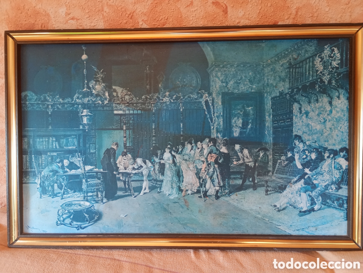 Kunst: Cuadro firmado por Mariano Fortuny. Pintor vivi&oacute; de los a&ntilde;os 1801@1870. Reus provincia de Tarragona