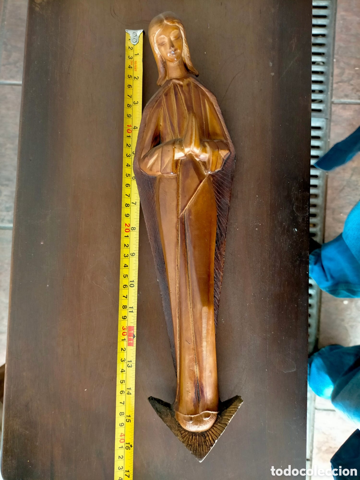 Arte: TALLA DE LA VIRGEN EN MADERA POLICROMADA JJ