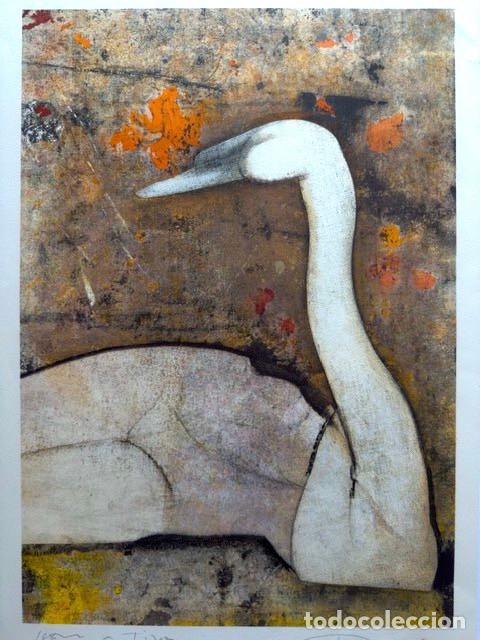 Arte: Lithographie originale &ndash; Le Cygne &ndash; B.A.T. (Bon &agrave; Tirer) &ndash; Sign&eacute;e (Artiste &agrave; identifier)