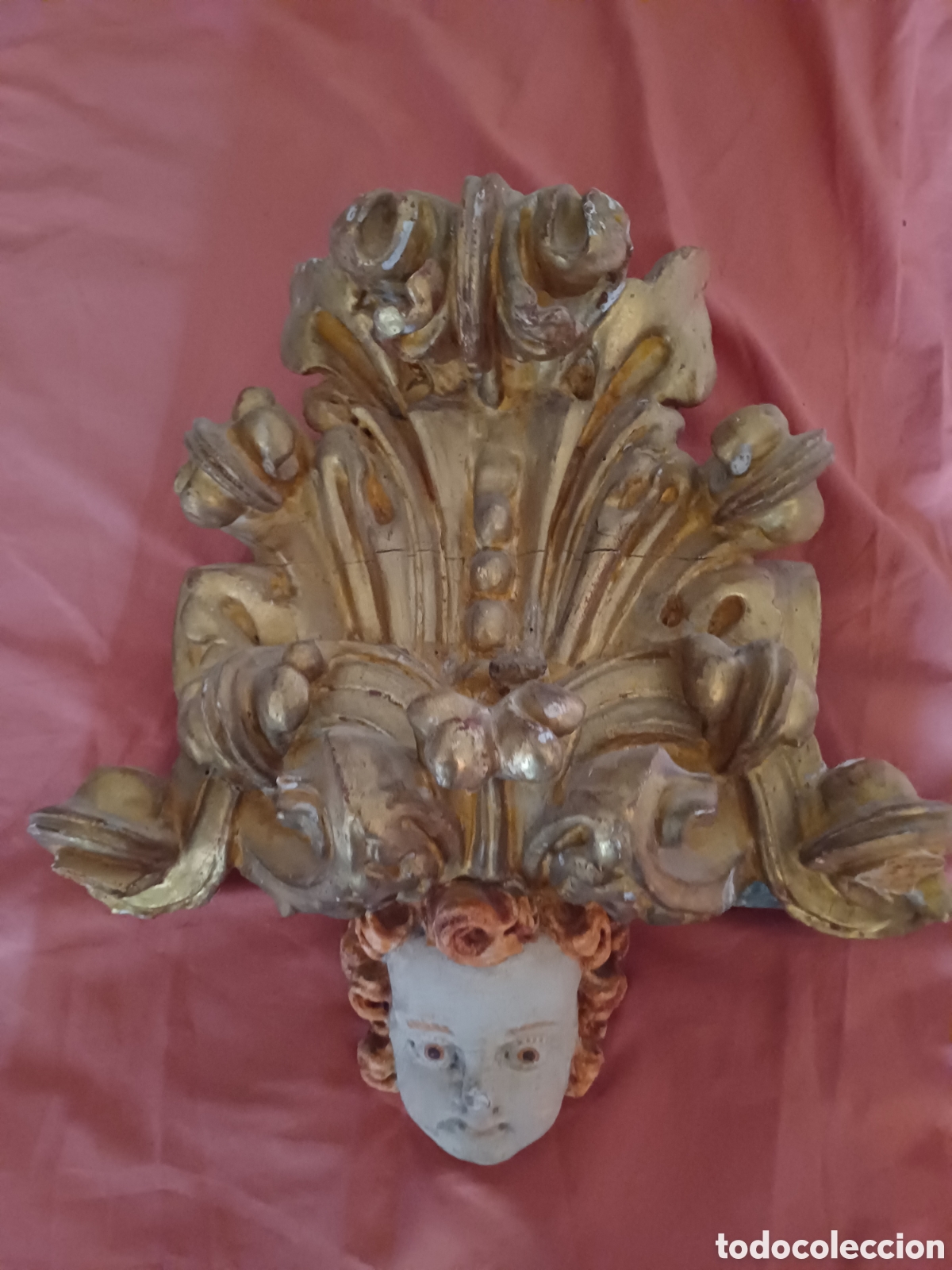 Arte: Talla barroca angel talla