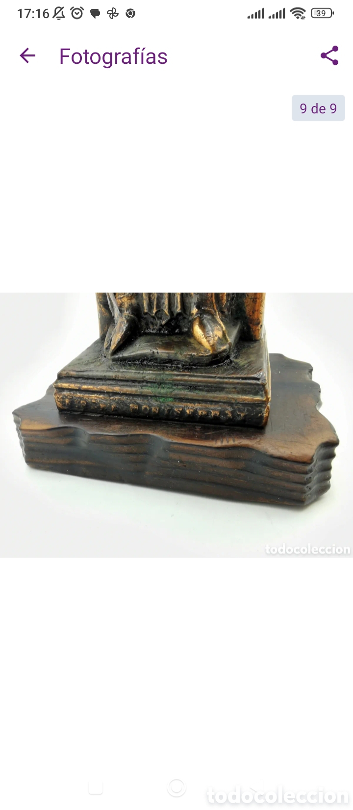 Arte: Virgen de Monserrat en Bronce - Foto 4
