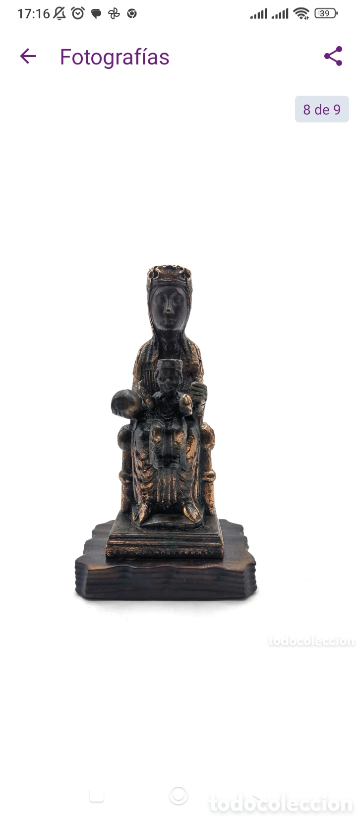 Arte: Virgen de Monserrat en Bronce - Foto 5