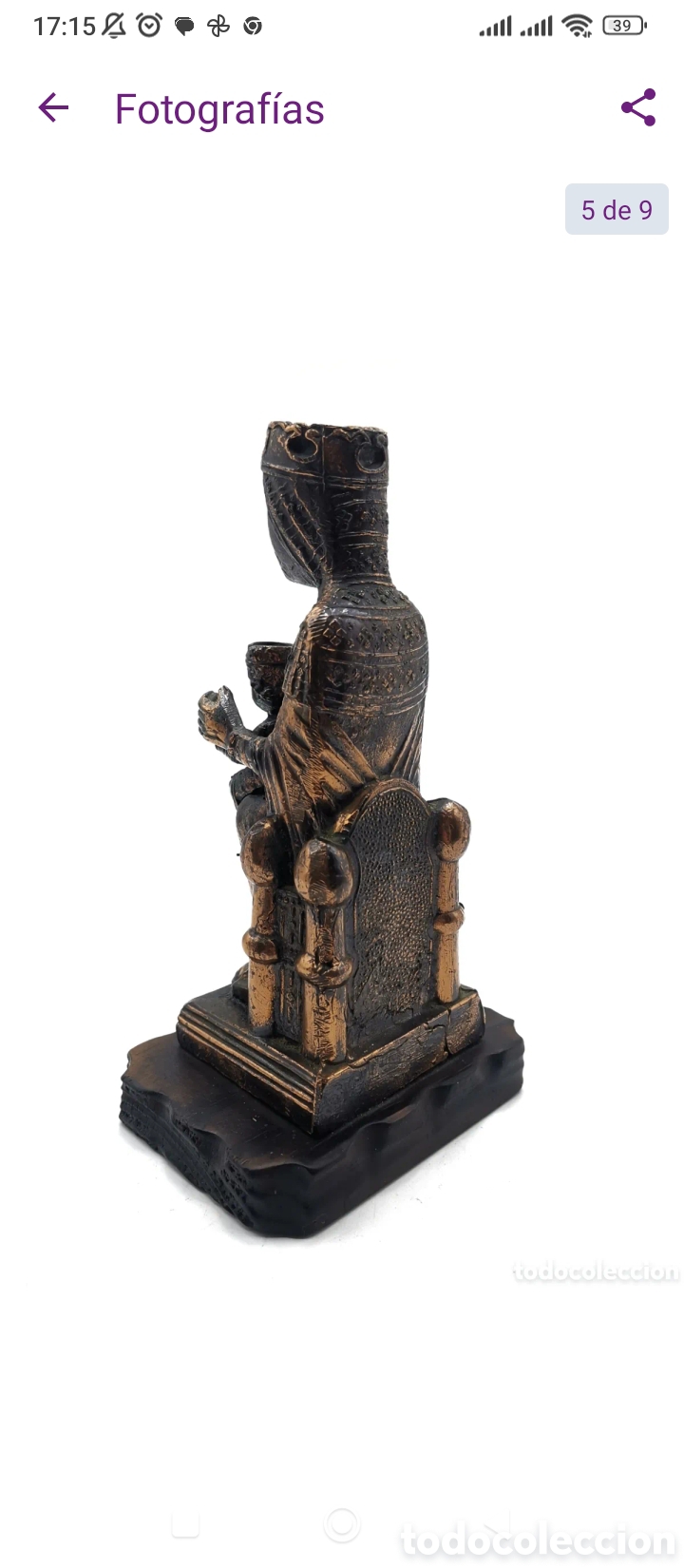 Arte: Virgen de Monserrat en Bronce - Foto 6