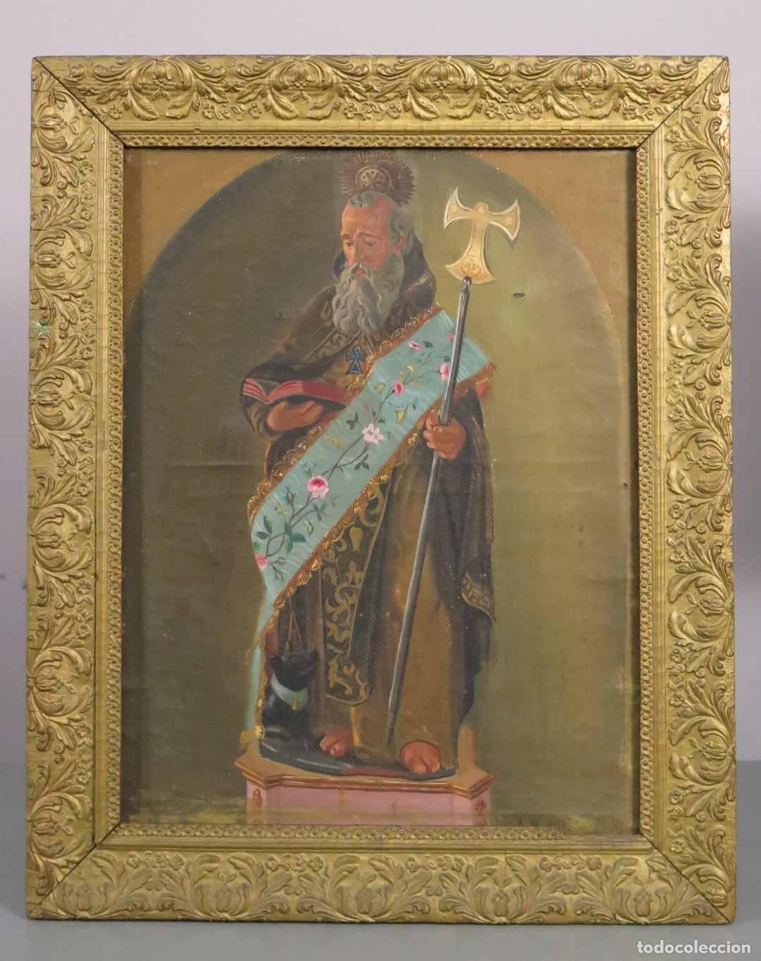 Arte: VERDADERO RETRATO. SAN ANTON. OLEO S/ LIENZO. FIRMADO Y FECHADO 1912