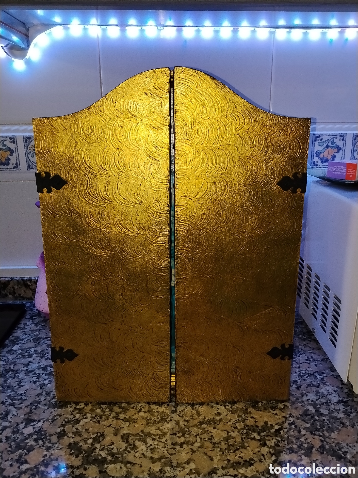 Arte: Tr&iacute;ptico antiguo religioso - Foto 6