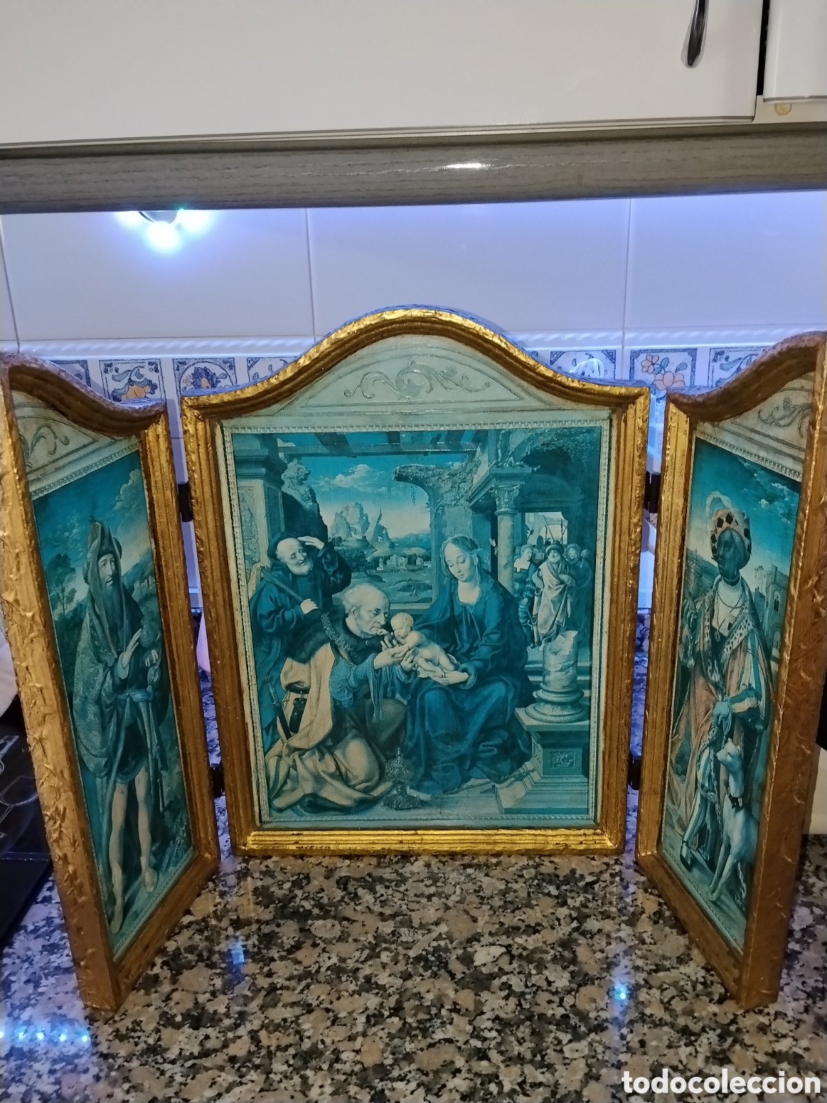 Arte: Tr&iacute;ptico antiguo religioso