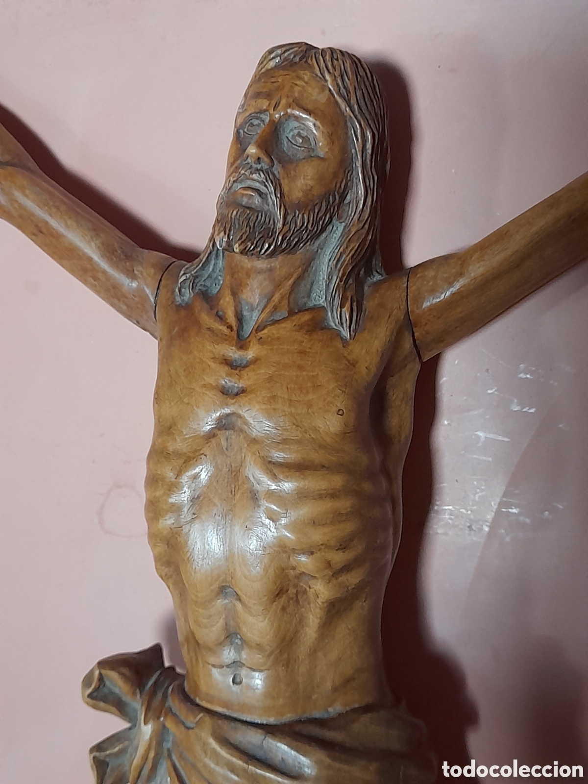 Arte: Cristo crucificado en madera de boj . - Foto 2