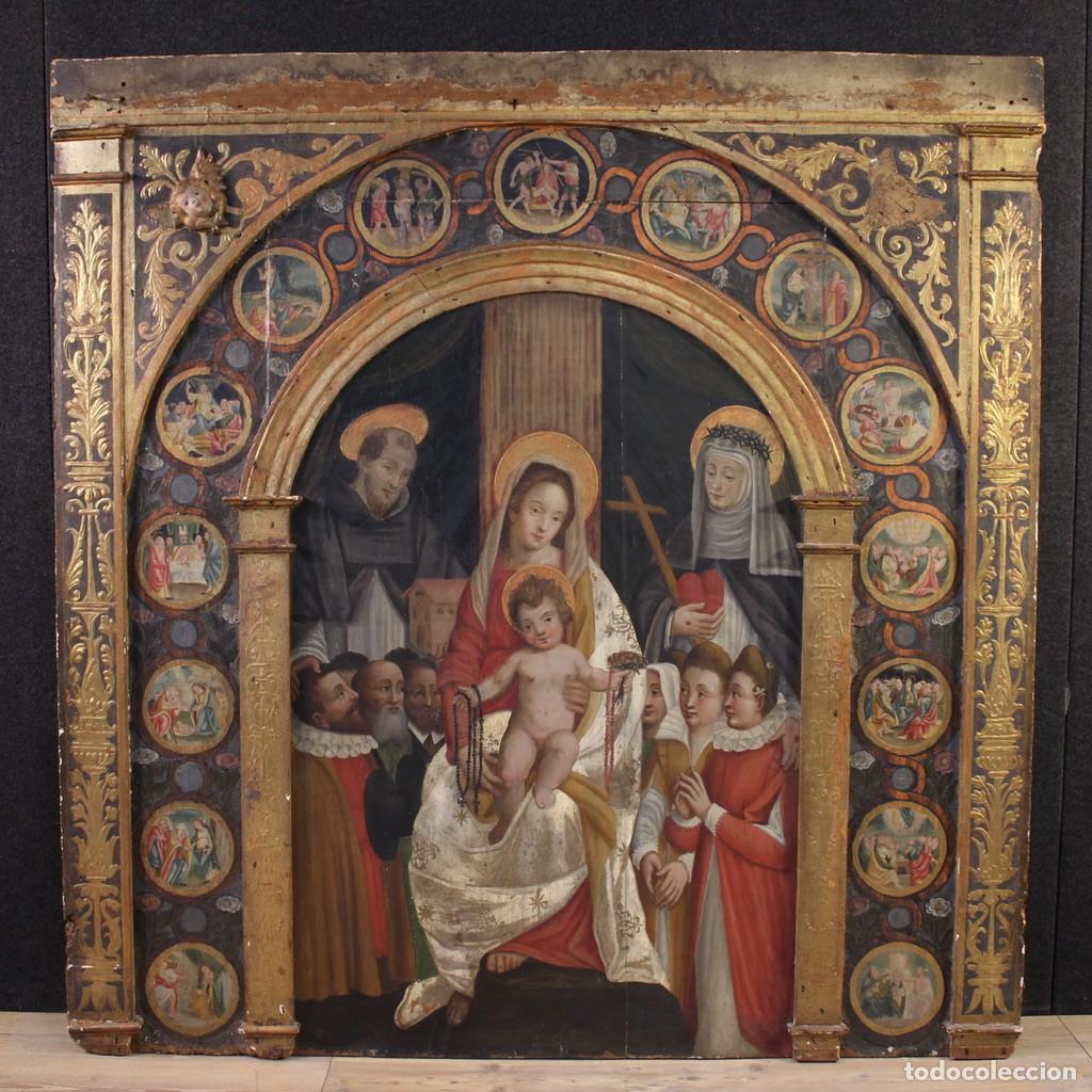 Arte: Magn&iacute;fica pintura italiana del siglo XVI sobre tabla, Conversaci&oacute;n Sagrada