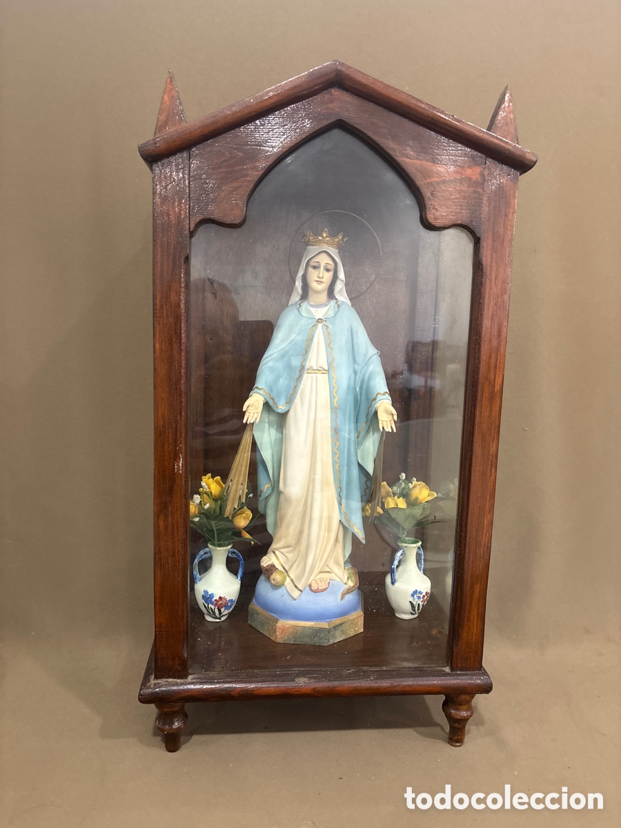 Arte: Antigua capilla del siglo XIX con VIRGEN DE LA MILAGROSA de Olot*ver fotos*