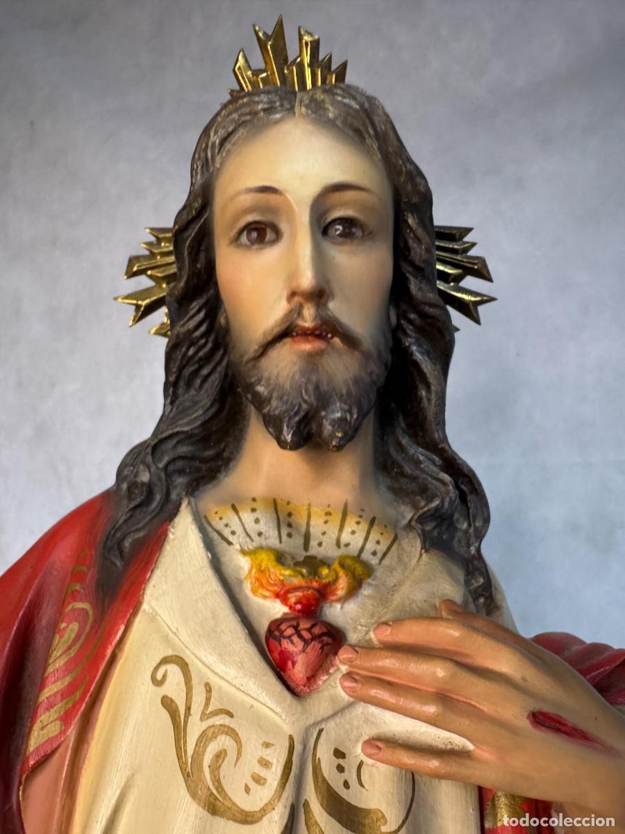 Arte: Sagrado Coraz&oacute;n en pasta de Madera OLOT - Foto 4