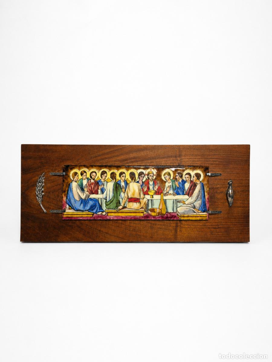 Arte: &Uacute;ltima Cena - Sobre Madera - Soportes de Plata - Esmalte Vidriado - A&ntilde;os 60-70