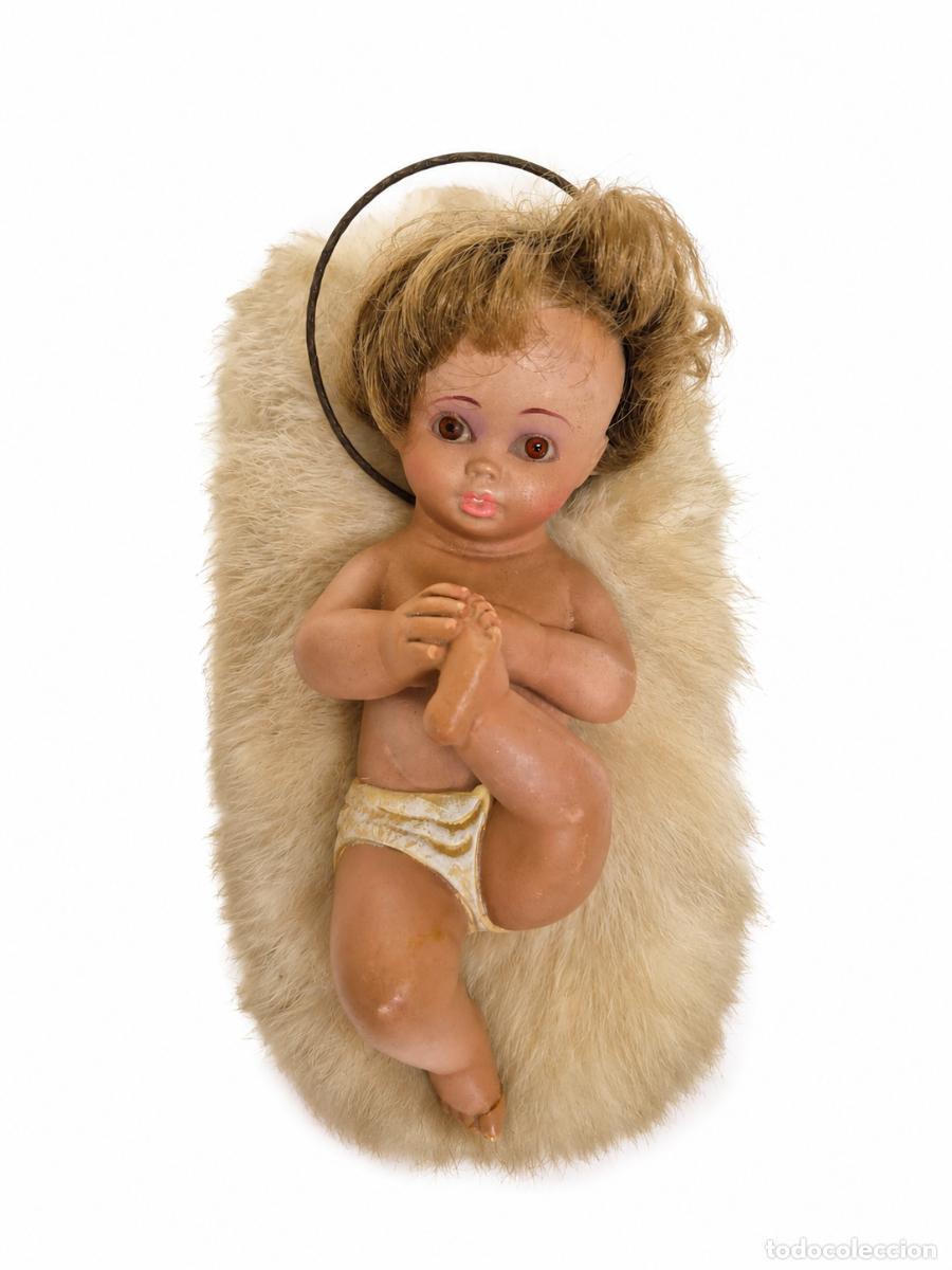 Kunst: Ni&ntilde;o Jes&uacute;s - Yeso Policromado - Talleres de Olot - Ojos de Cristal