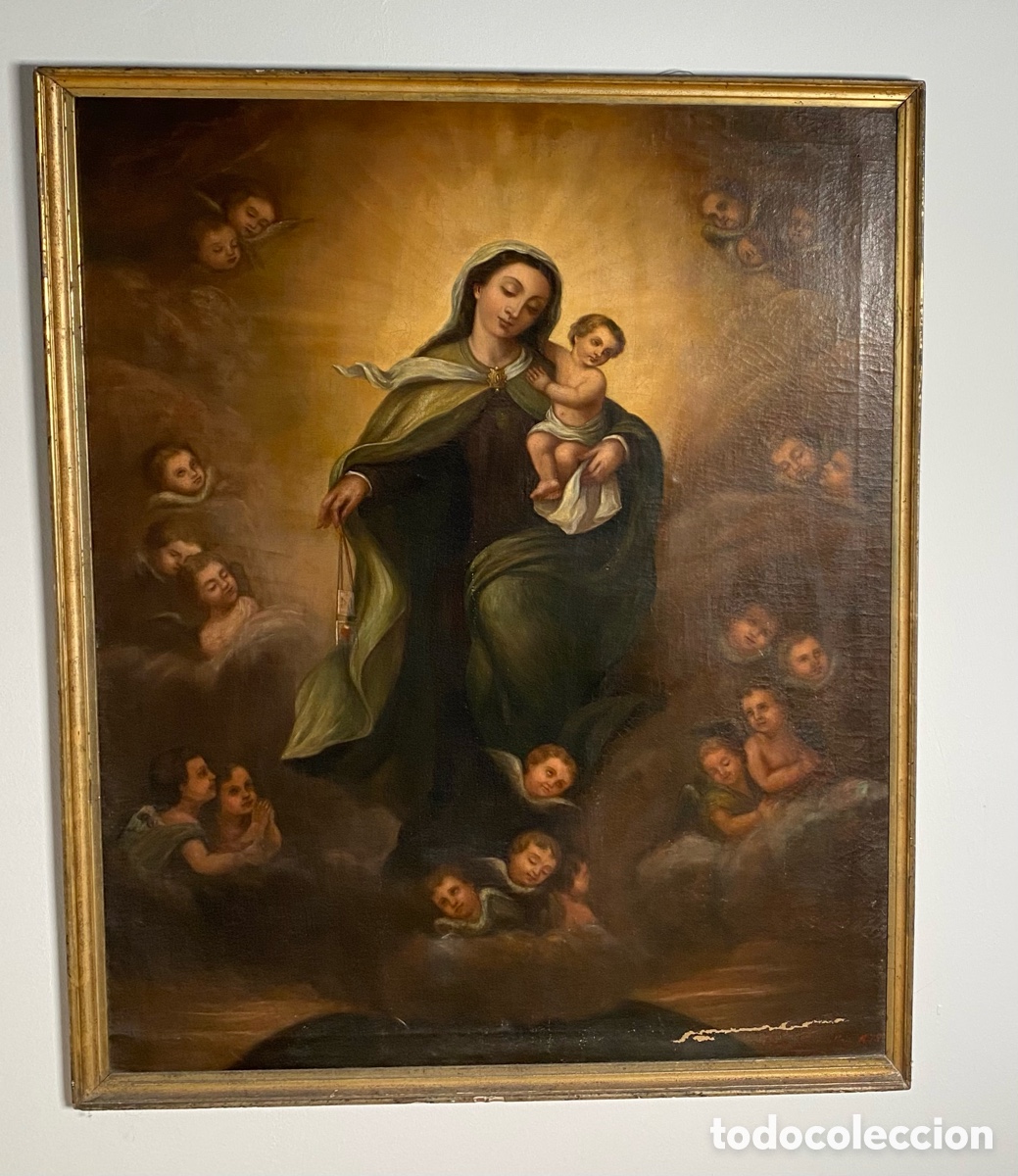 Arte: Pintura Virgen del Carmen - S. XIX