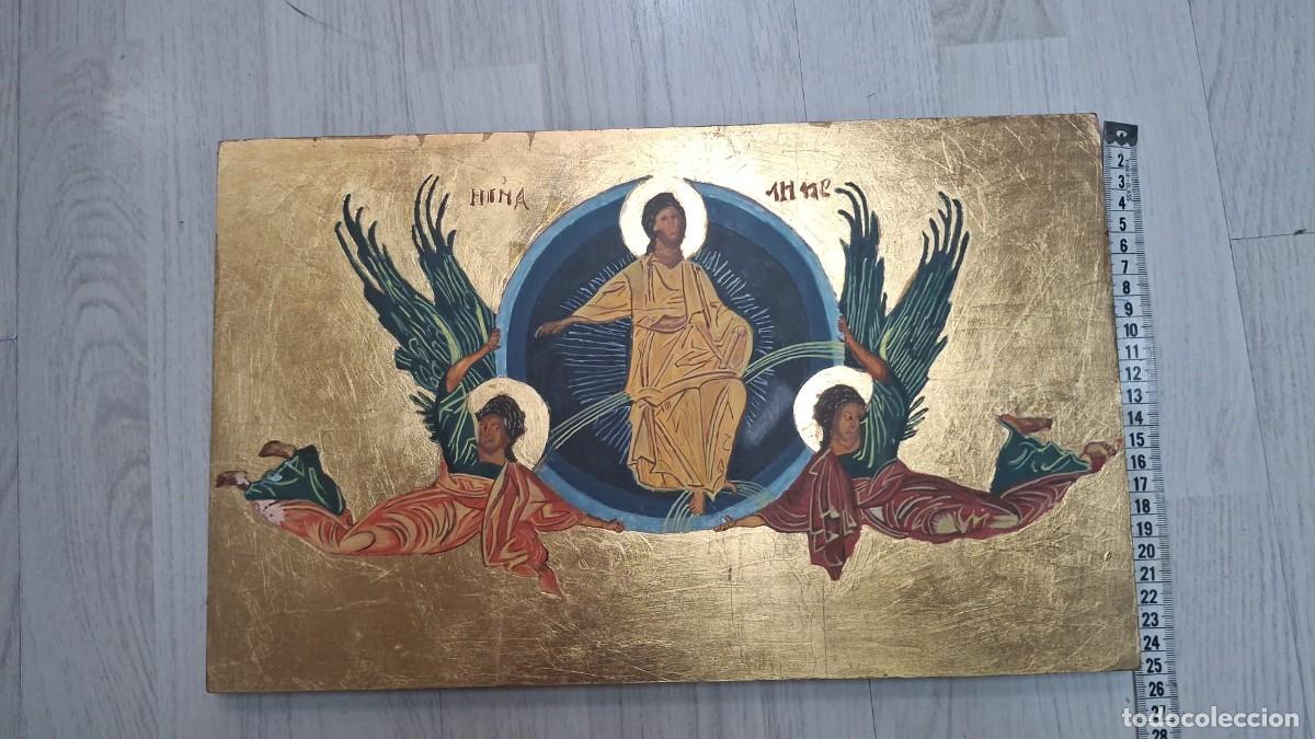 Arte: Precioso icono religioso de estilo bizantino/ortodoxo