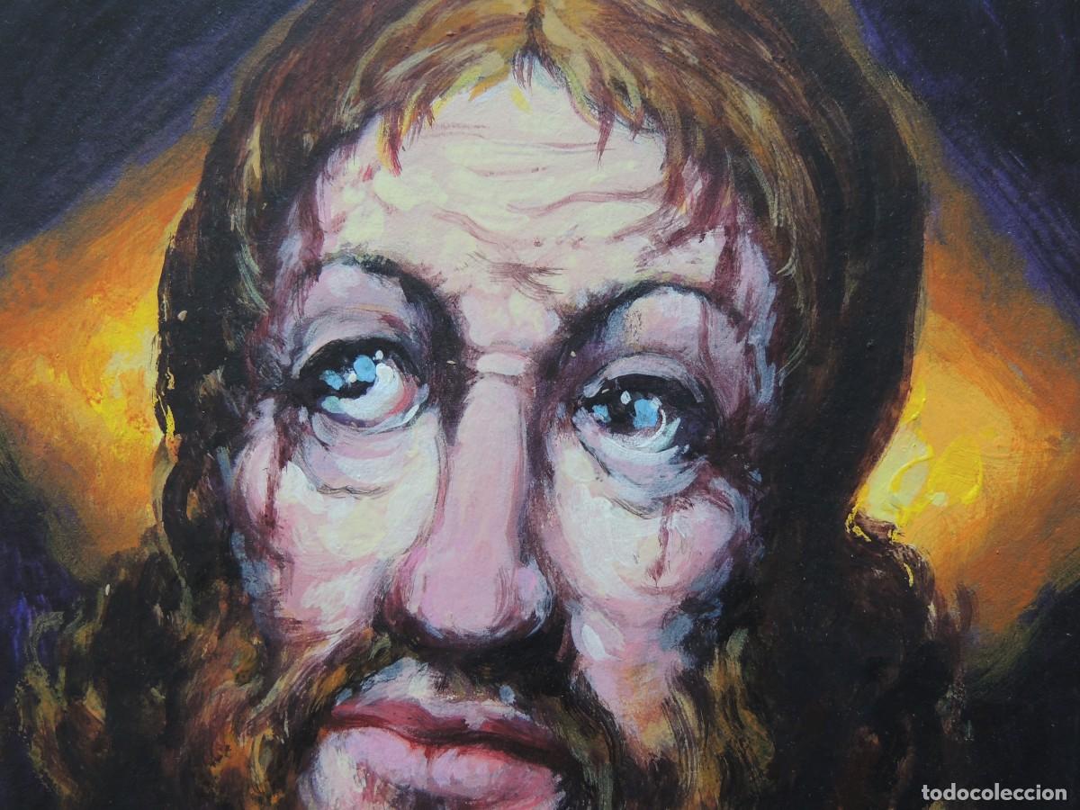 Arte: &Oacute;leo Original sobre Lienzo - Retrato de Jes&uacute;s - Maestro Vicente Fito Grau