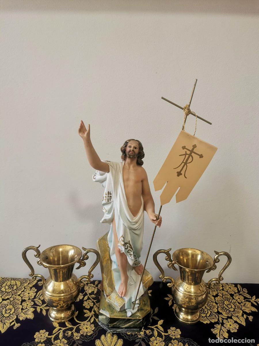 Arte: Escultura Jes&uacute;s Resucitado 40cm
