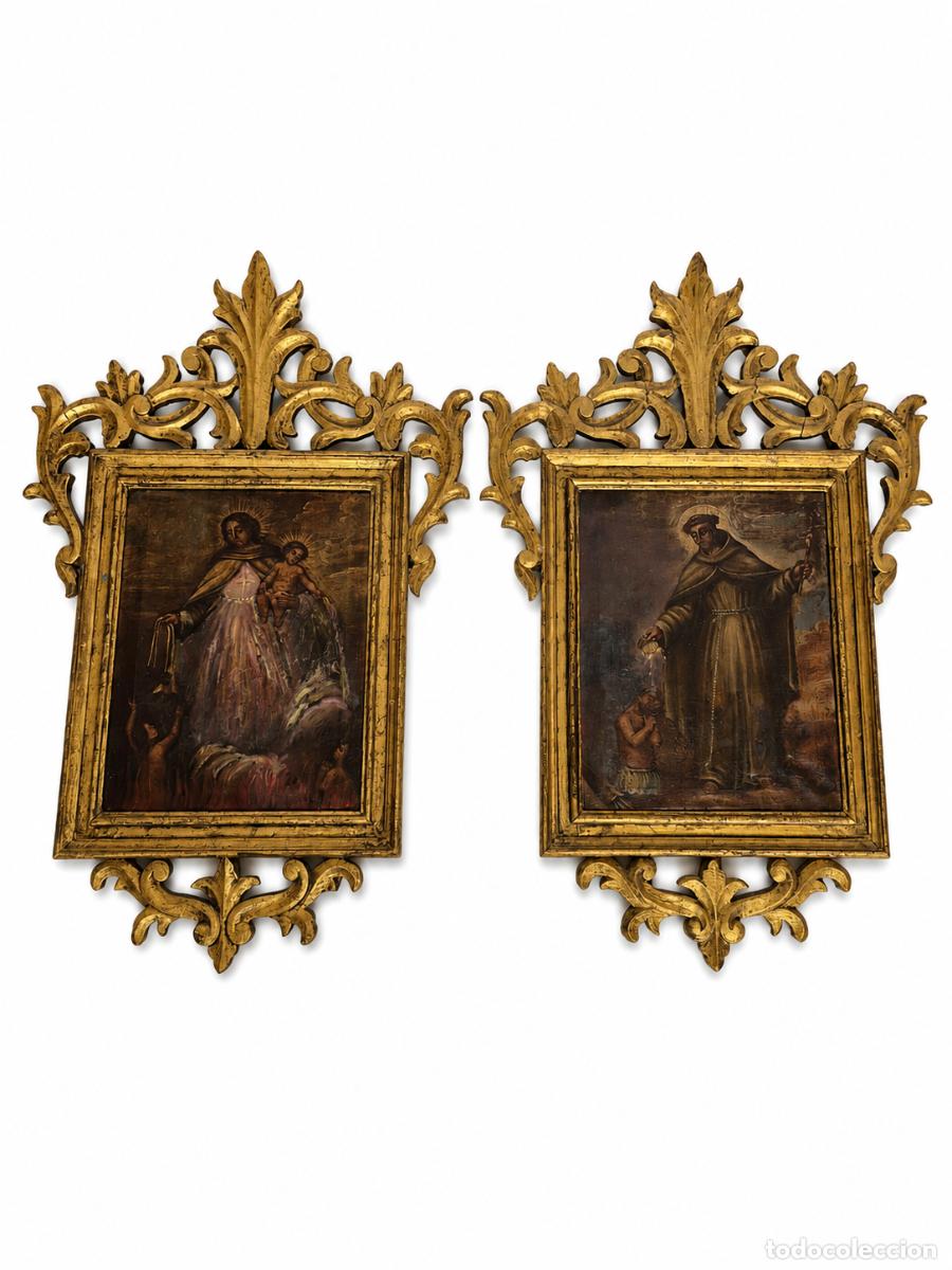 Arte: San Francisco Solano (El &rdquo;Ap&oacute;stol de Am&eacute;rica&rdquo;), Virgen del Carmen para Liberar las Almas - S. XVIII