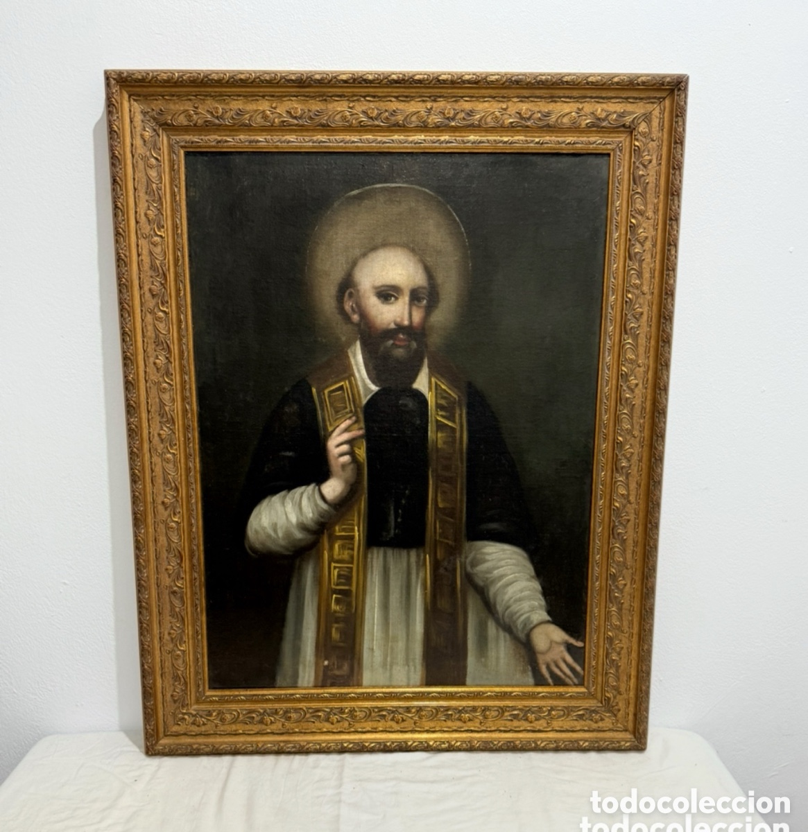 Arte: Escuela espa&ntilde;ola del siglo XVII &laquo;San Francisco de Sales&raquo; &Oacute;leo sobre lienzo reentelado