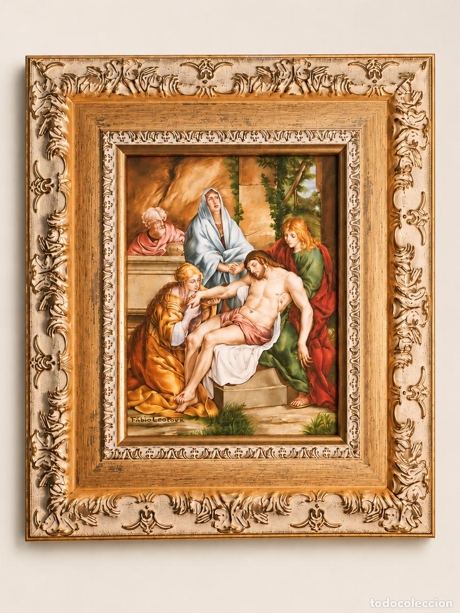 Arte: Pintura Religiosa Vintage al Oleo sobre Cobre