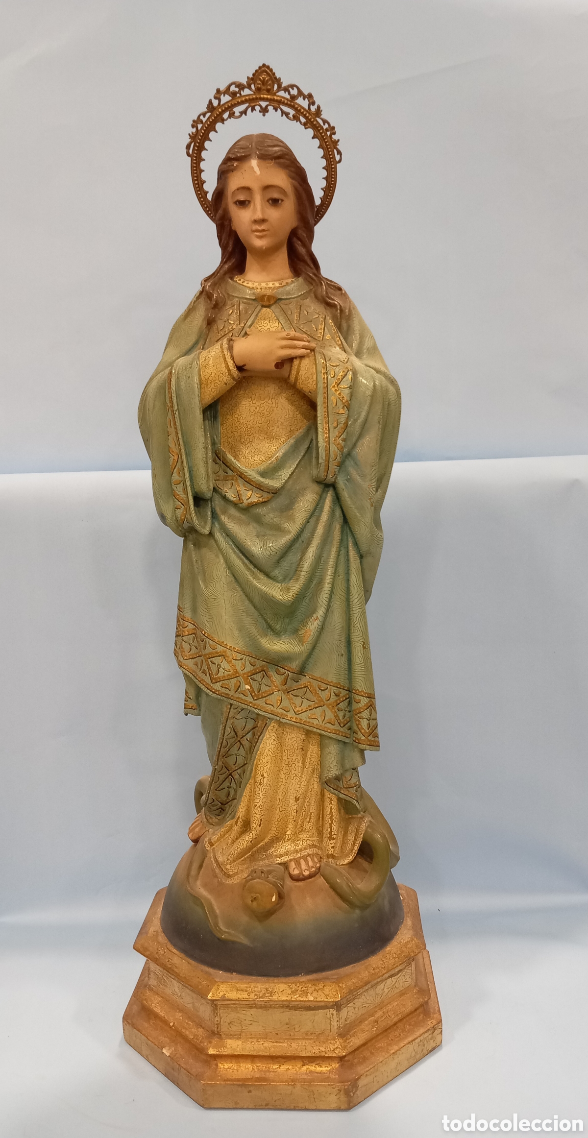 Arte: Concepci&oacute;n de 84cm Virgen Maria estilo Olot