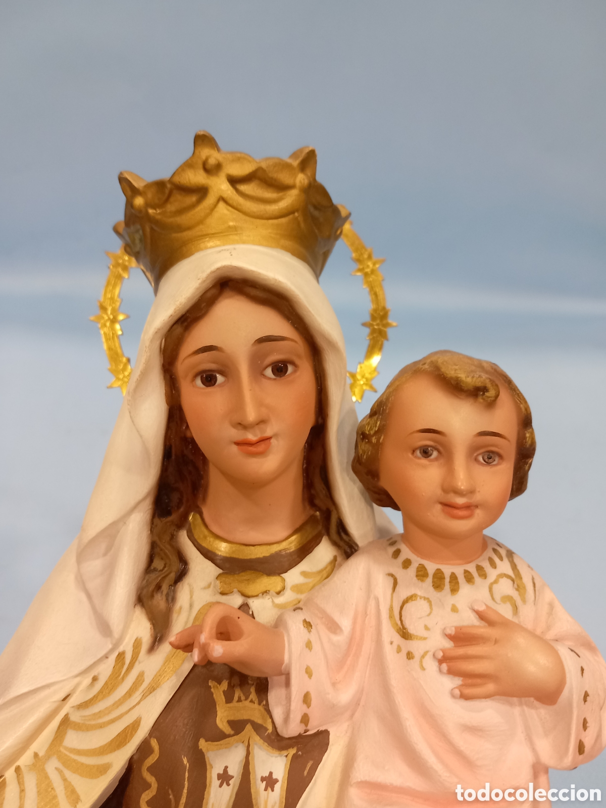 Arte: Virgen del Carmen Olot 48cm - Foto 2