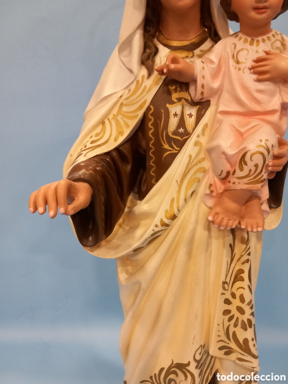 Arte: Virgen del Carmen Olot 48cm - Foto 4
