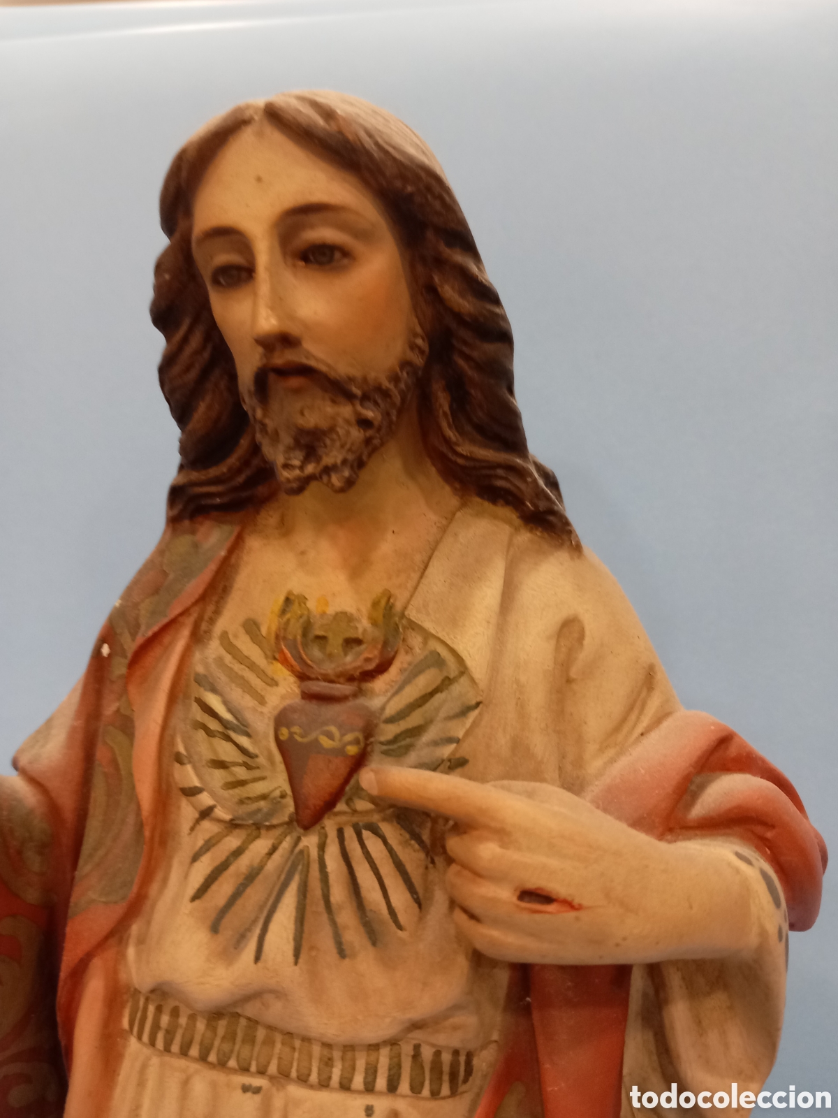 Kunst: Sagrado Coraz&oacute;n de Jes&uacute;s Olot 43cm