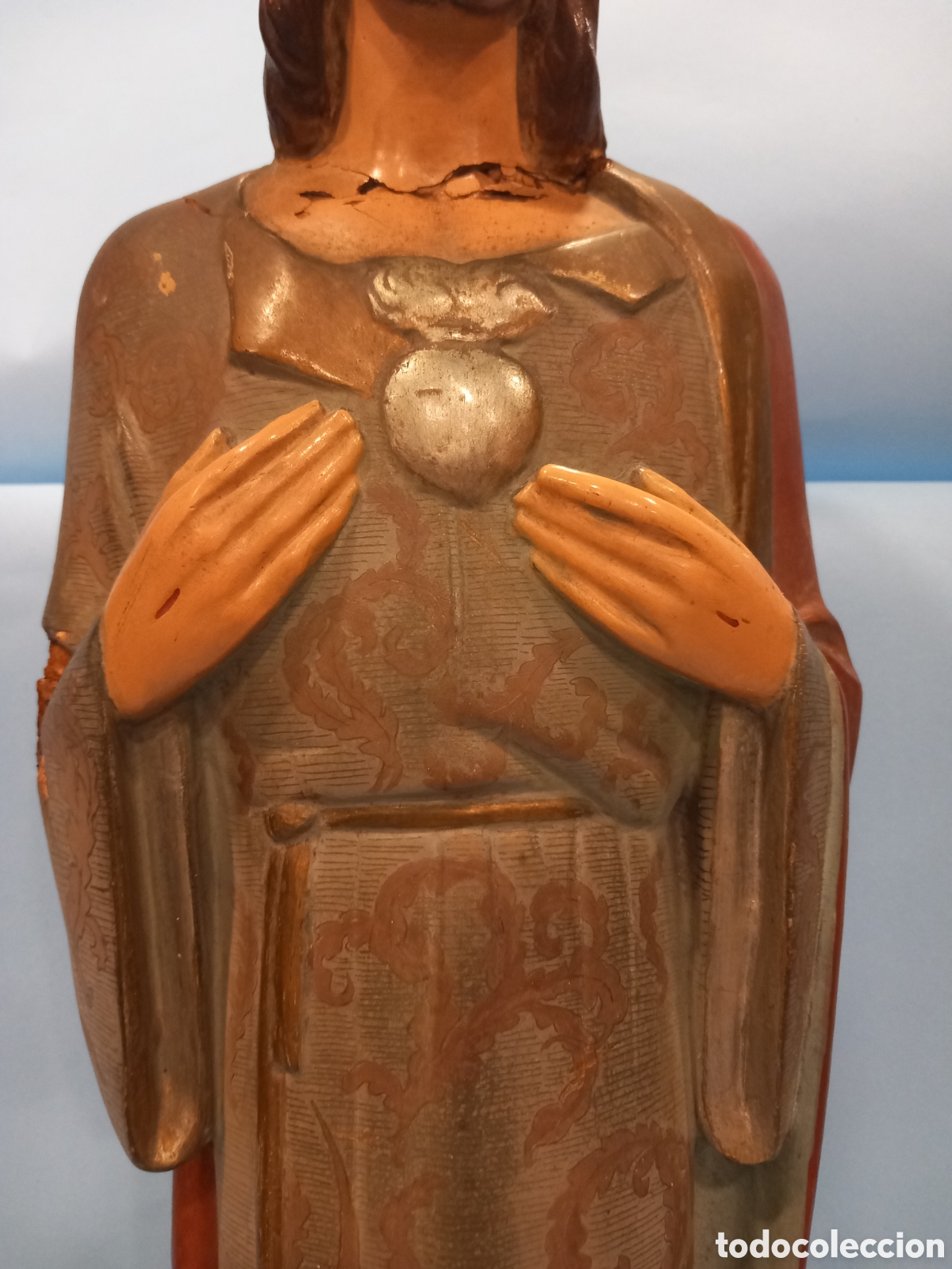 Arte: Sagrado Coraz&oacute;n 67cm - estilo Olot - Foto 3