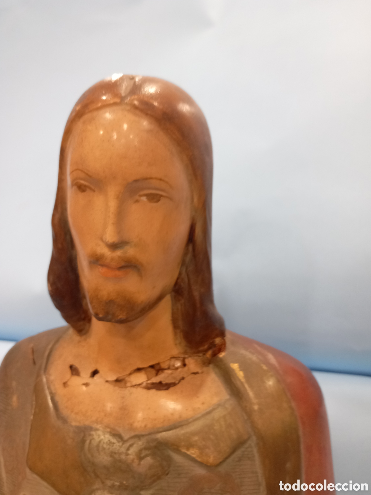 Arte: Sagrado Coraz&oacute;n 67cm - estilo Olot - Foto 4