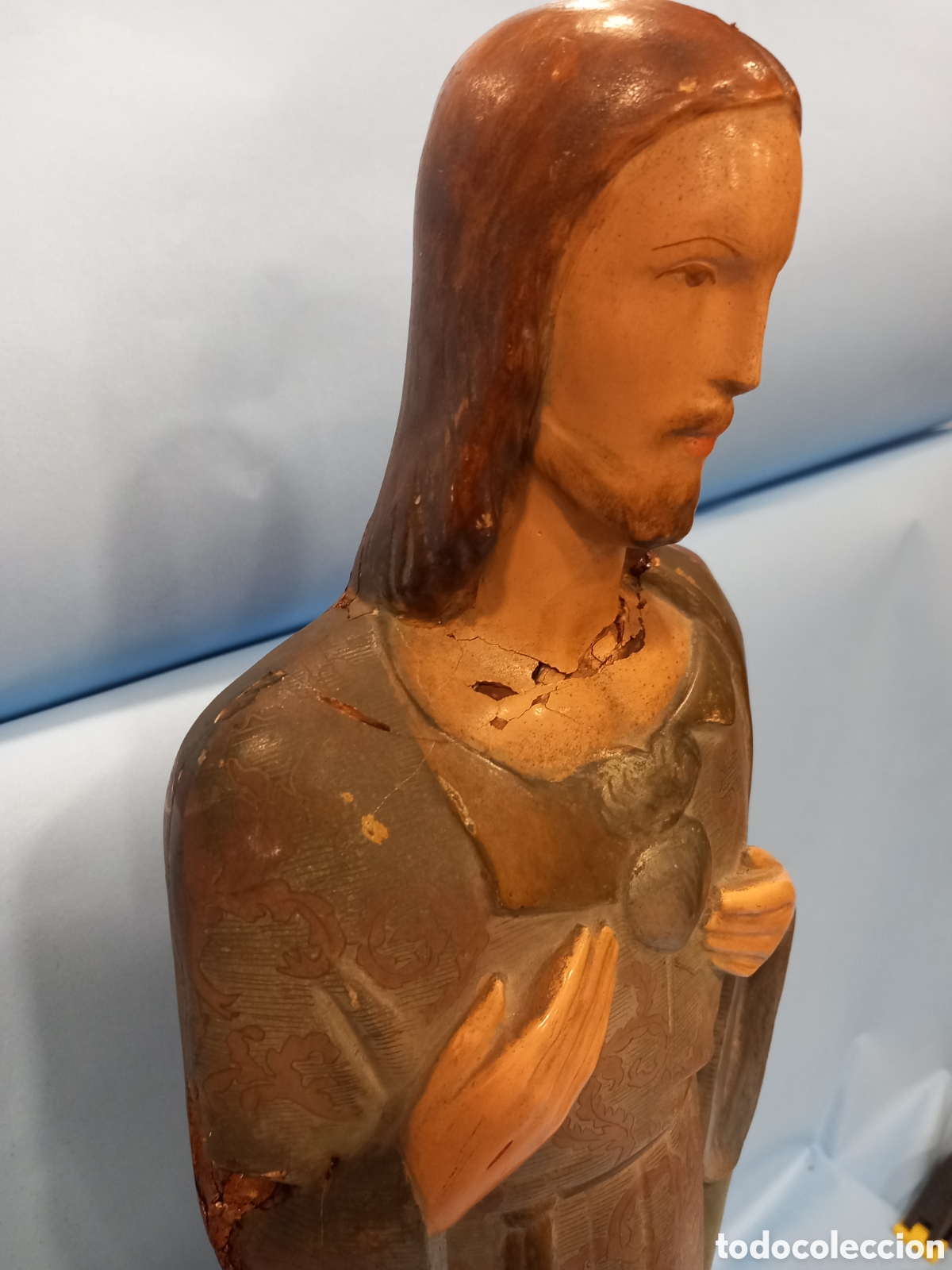 Arte: Sagrado Coraz&oacute;n 67cm - estilo Olot - Foto 5