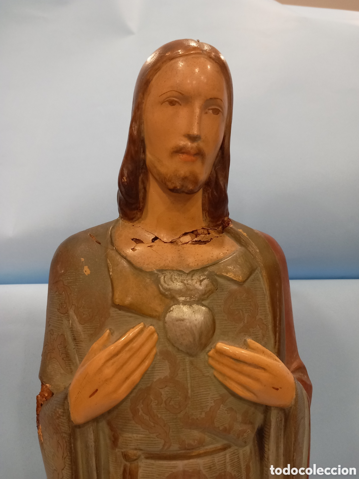 Arte: Sagrado Coraz&oacute;n 67cm - estilo Olot - Foto 6