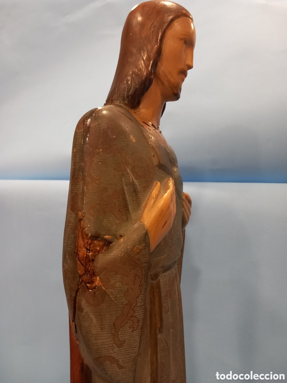 Arte: Sagrado Coraz&oacute;n 67cm - estilo Olot - Foto 13