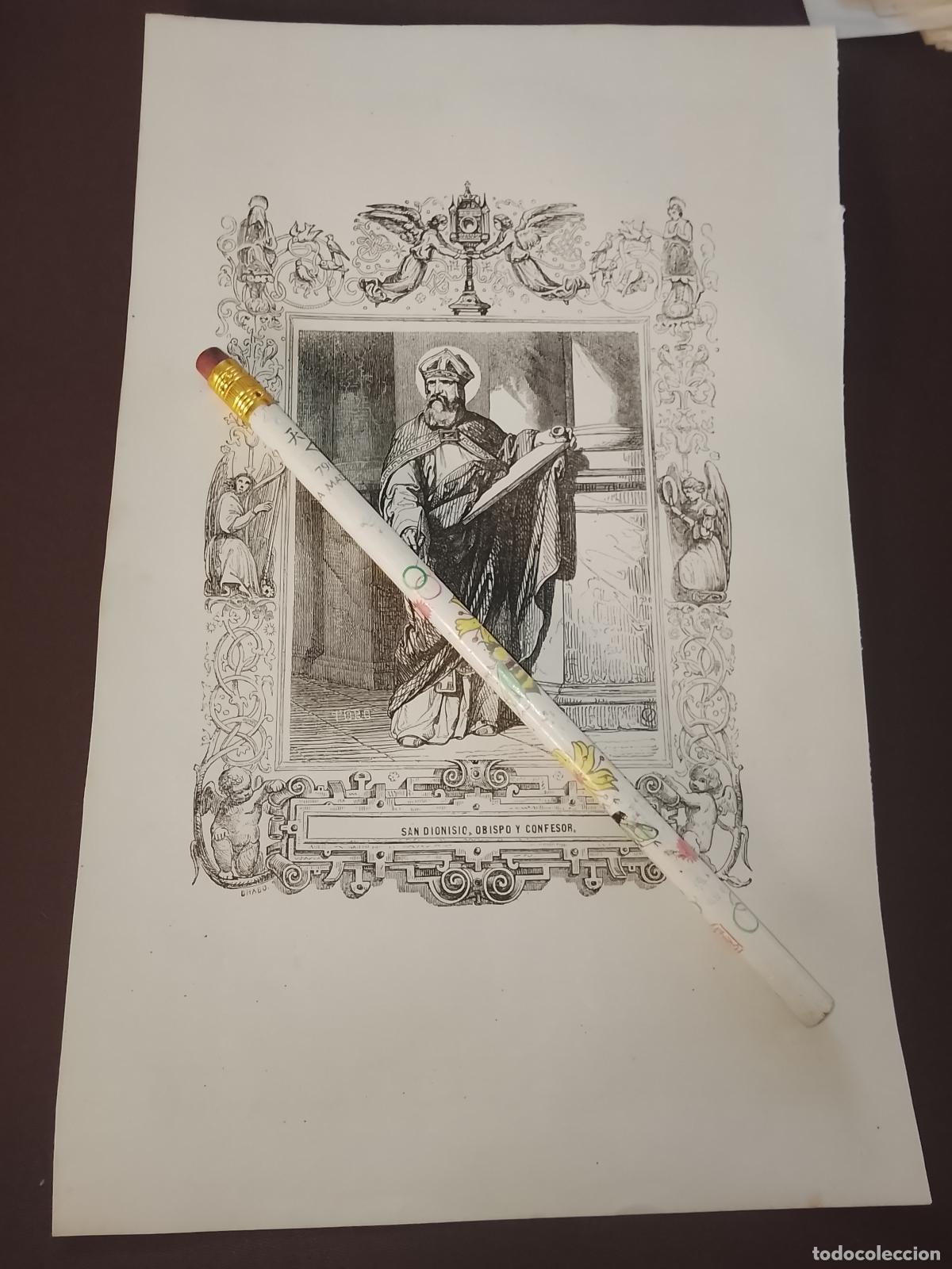 Arte: plancha Grabado LITOGRAFICO del a&ntilde;o 1849 - SAN DIONISIO