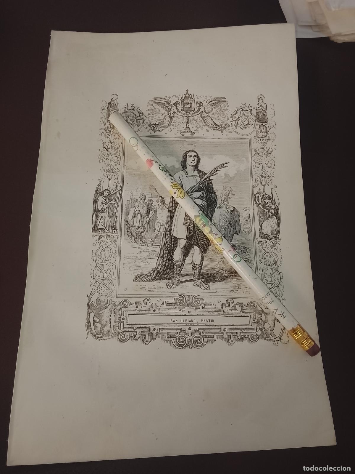 Arte: plancha Grabado LITOGRAFICO del a&ntilde;o 1849 - SAN ULPIANO