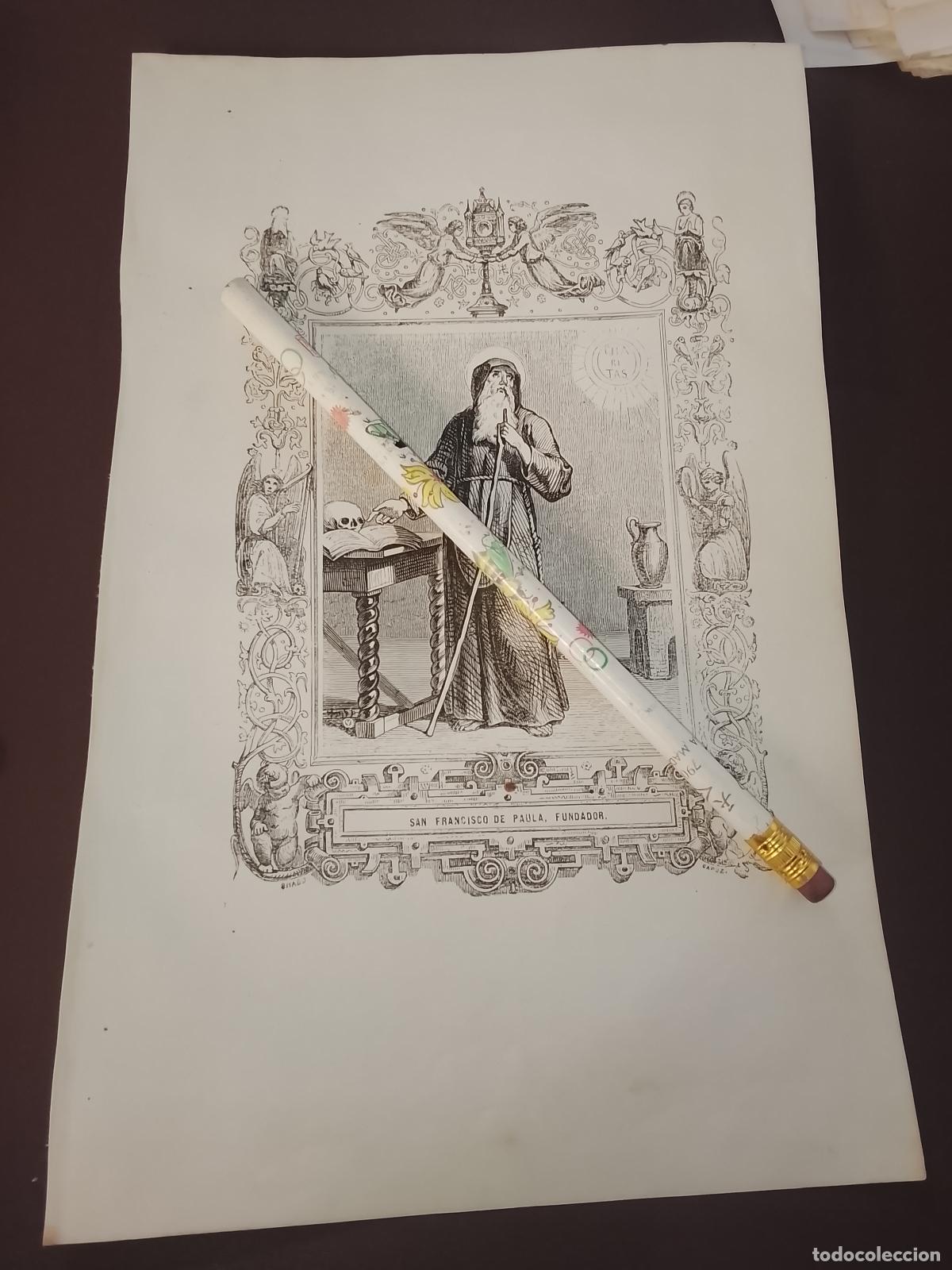 Arte: plancha Grabado LITOGRAFICO del a&ntilde;o 1849 - SAN FRANCISCO DE PAULA