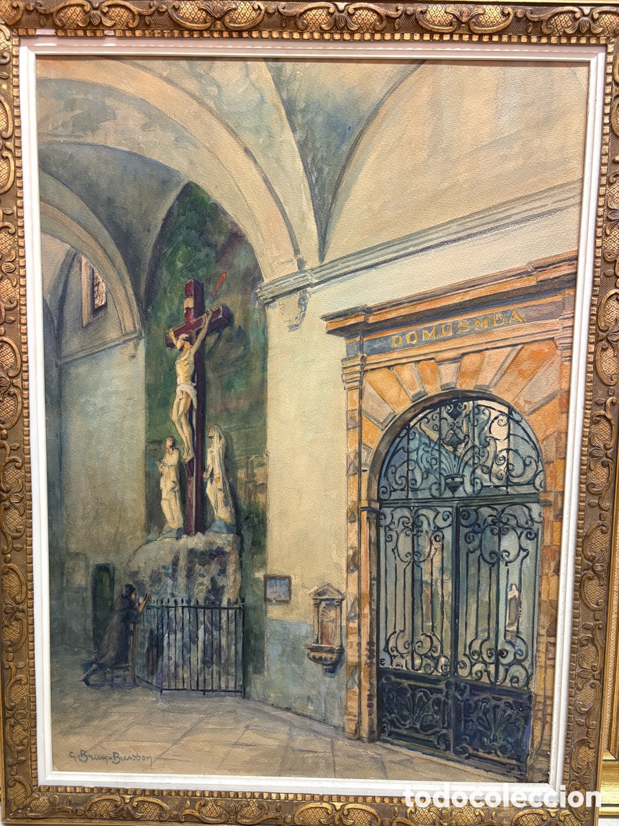 Arte: Gabriel Brun‑Buisson (1883‑1959) - Interior de Iglesia francesa