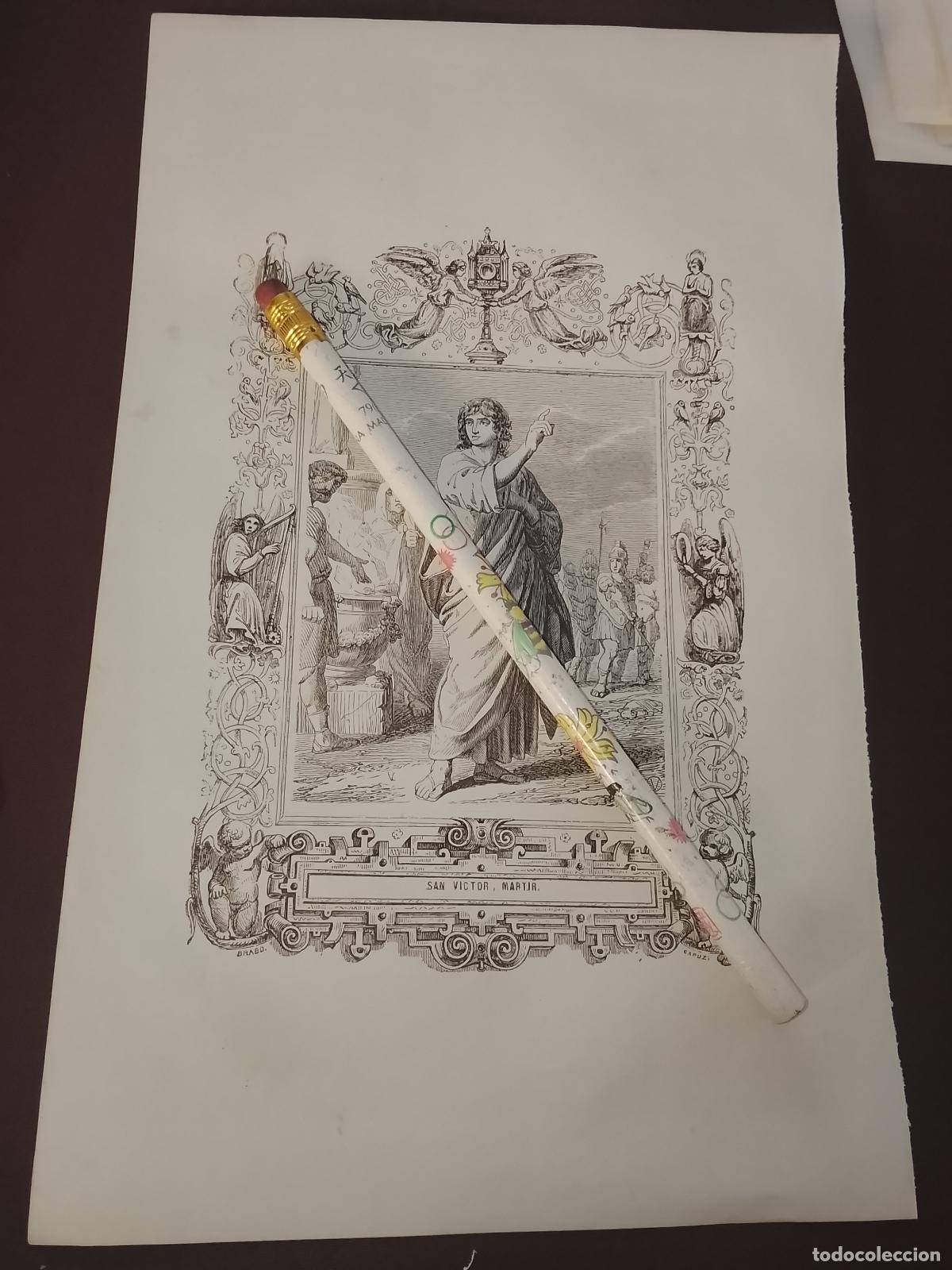 Arte: plancha Grabado LITOGRAFICO del a&ntilde;o 1849 - SAN VICTOR