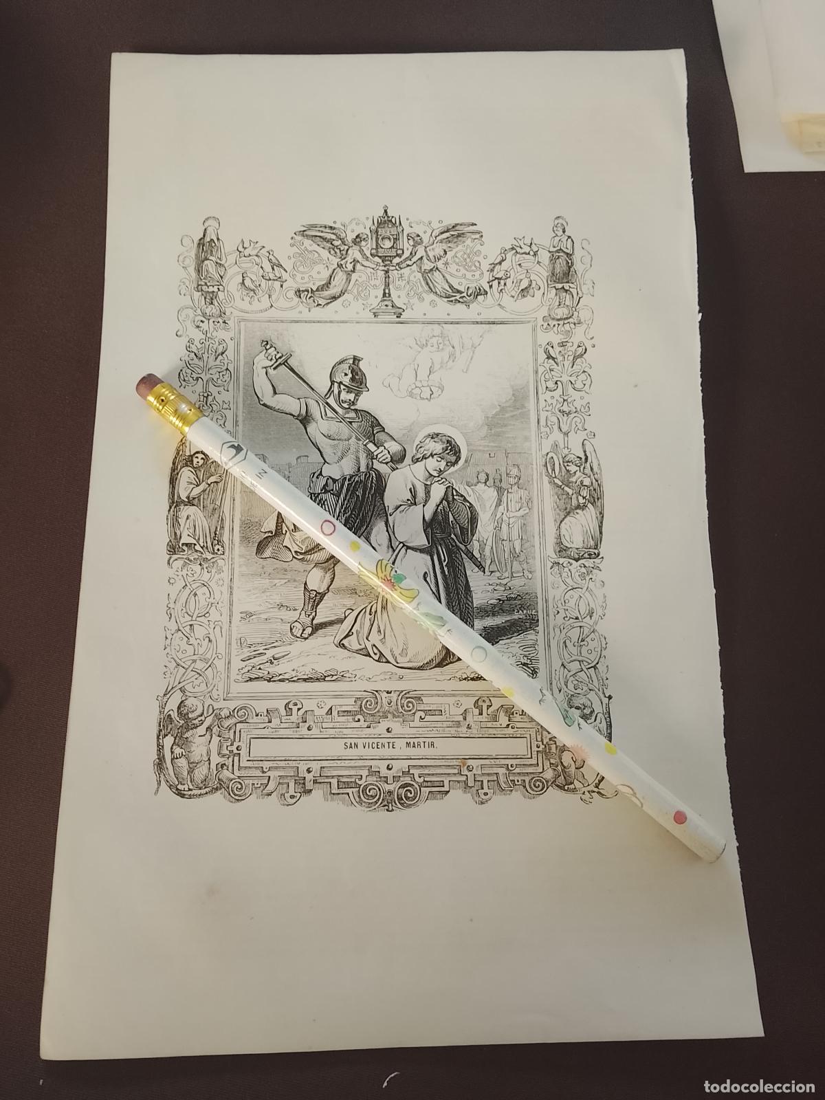 Arte: plancha Grabado LITOGRAFICO del a&ntilde;o 1849 - SAN VICENTE
