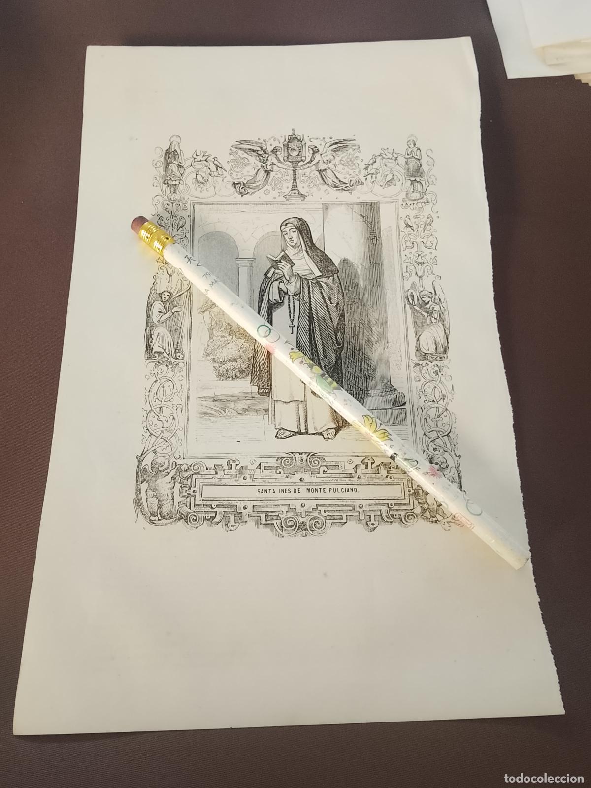 Arte: plancha Grabado LITOGRAFICO del a&ntilde;o 1849 - SANTA INES DE MONTE PULCIANO