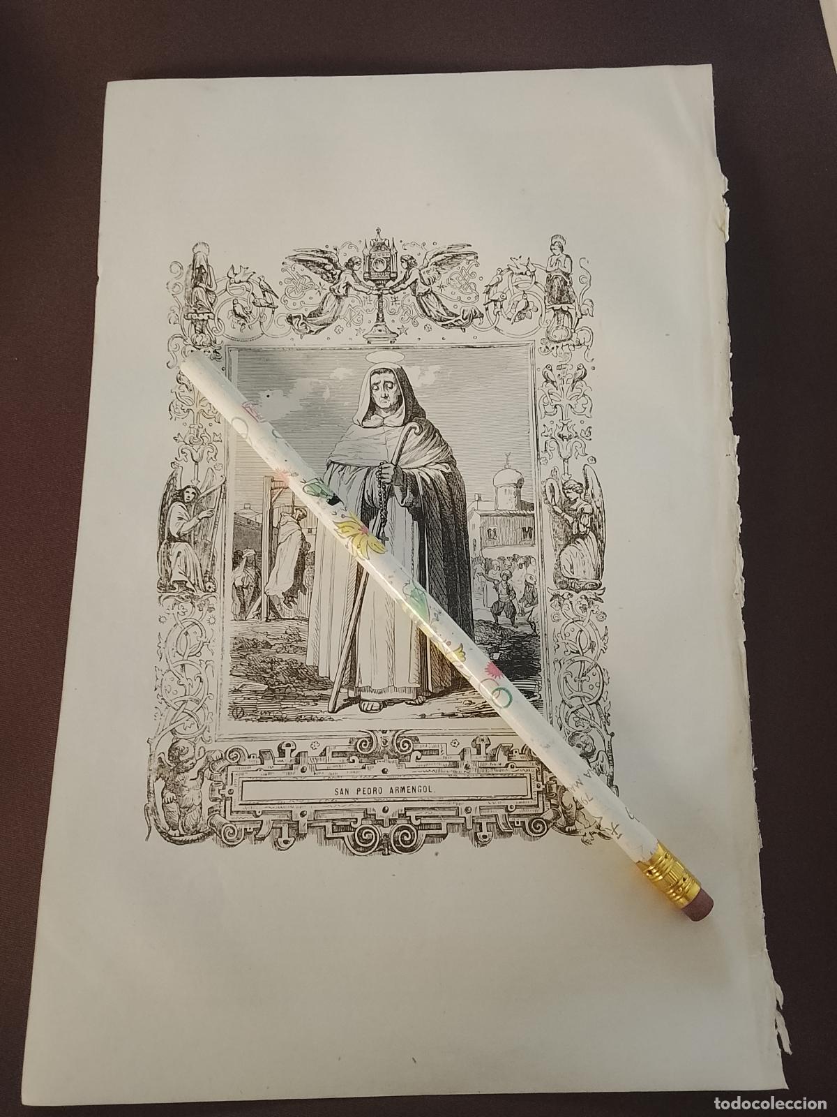 Arte: plancha Grabado LITOGRAFICO del a&ntilde;o 1849 - SAN PEDRO ARMENGOL