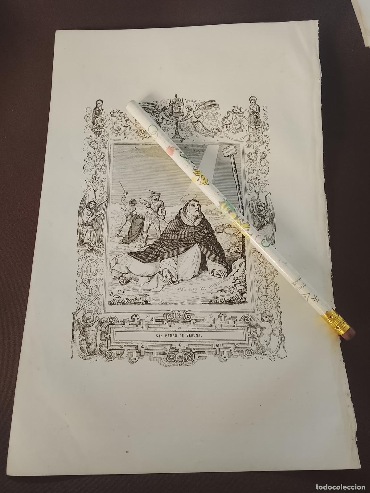 Arte: plancha Grabado LITOGRAFICO del a&ntilde;o 1849 - SAN PEDRO DE VERONA