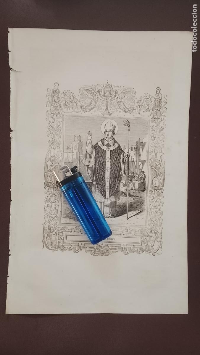 Arte: plancha Grabado LITOGRAFICO del a&ntilde;o 1849 - San froil&aacute;n