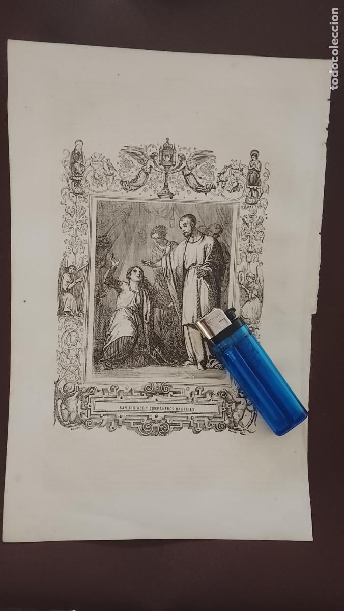 Arte: plancha Grabado LITOGRAFICO del a&ntilde;o 1849 - San Ciriaco
