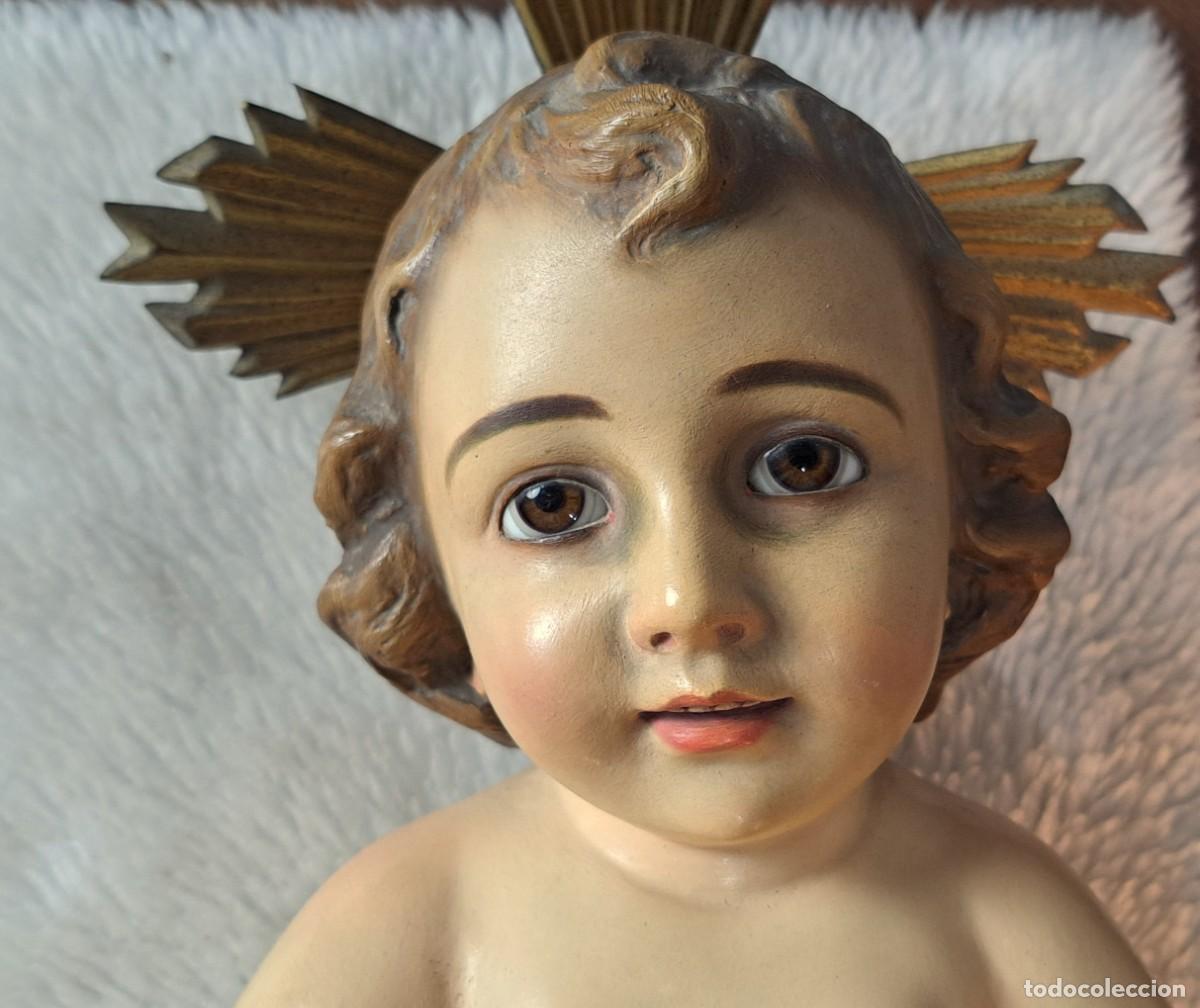 Arte: Ni&ntilde;o Jes&uacute;s &ndash; Talleres de Olot, finales del siglo XIX, 38 cm