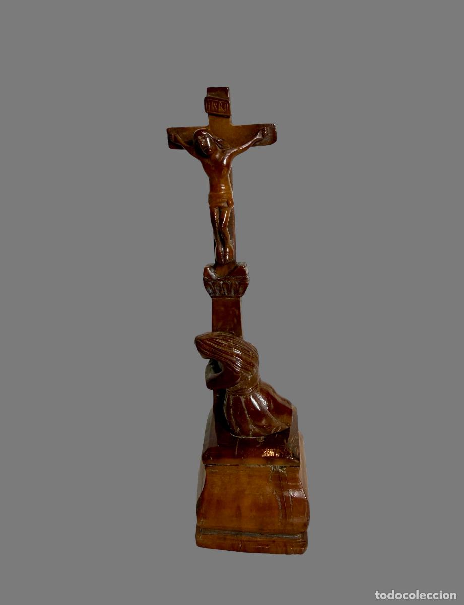 Arte: Calvario popular en madera tallada siglo XVII- XVIII