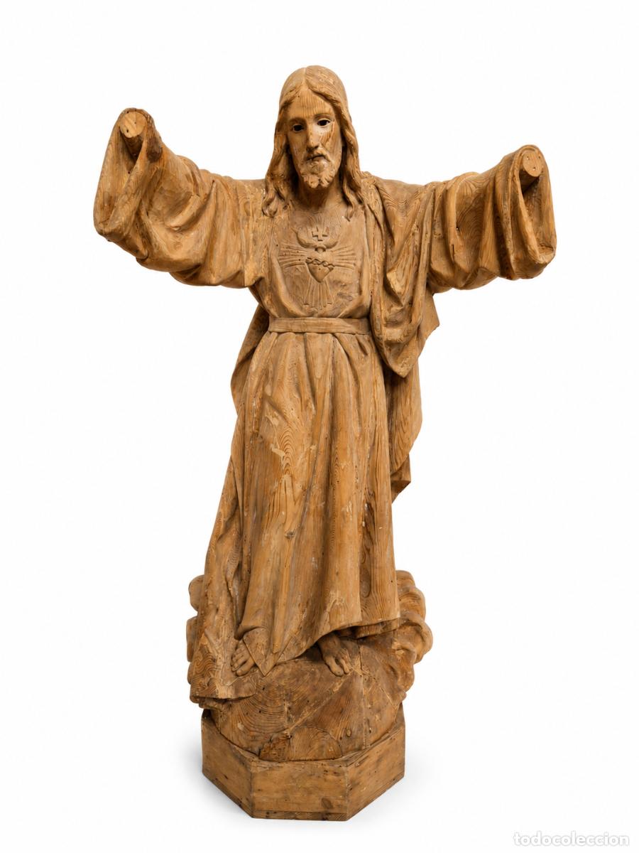 Arte: Sagrado Coraz&oacute;n de Jes&uacute;s - Antiguo Modelo del Taller &rdquo;El Arte Cat&oacute;lico - Casa Bochaca&rdquo; Olot - 102 CM