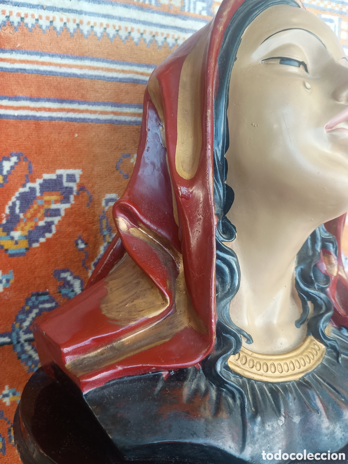 Arte: Busto cabeza de la virgen - Foto 3