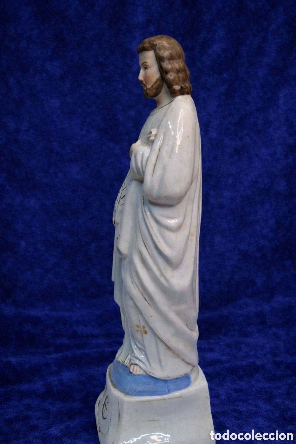Arte: Figura de Jes&uacute;s del Siglo XIX en Biscuit - Foto 12