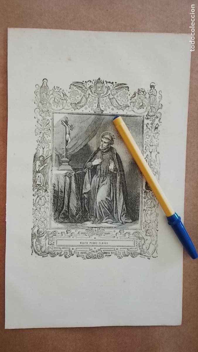 Arte: plancha Grabado LITOGRAFICO religioso del a&ntilde;o 1849 - BEATO PEDRO CLAVER